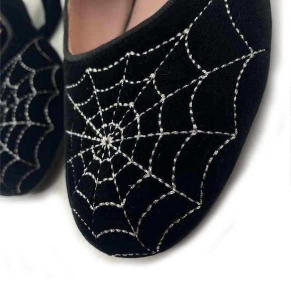 NICOLETTA CARLONE SPIDER BALLET FLATS VELVET NWB - Picture 3 of 9